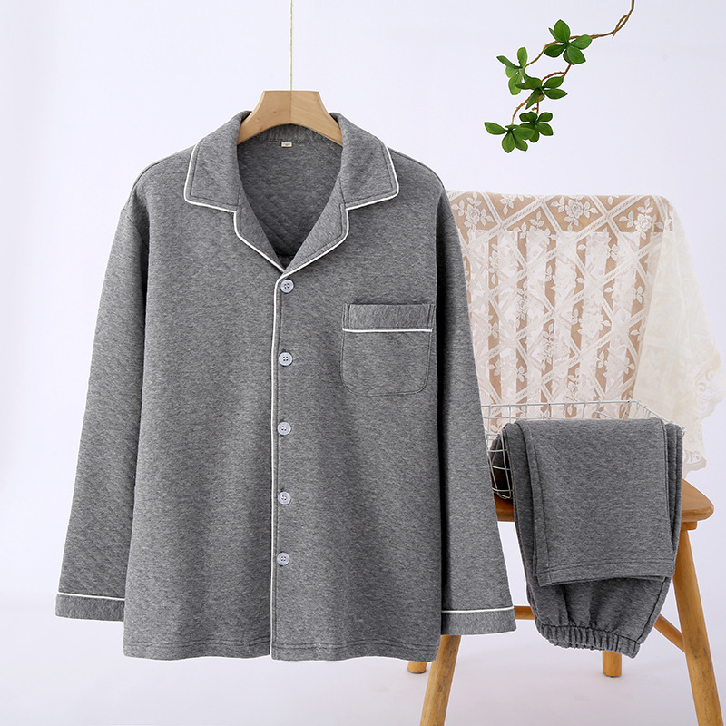 Womens Thickened Solid-Color AutumnWinter Loungewear Set With Long Sleeves - Image 5