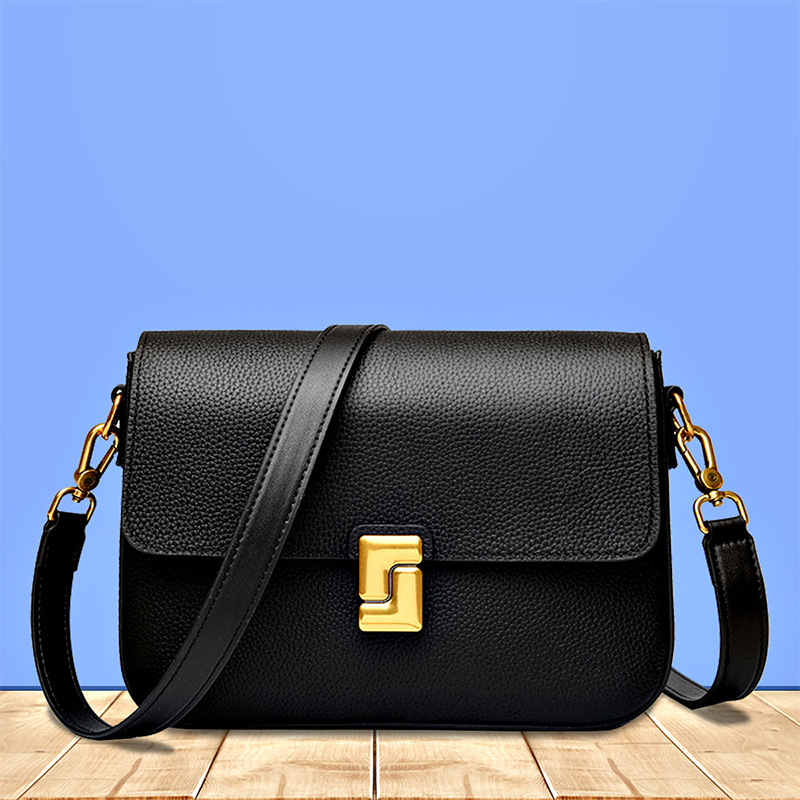 Women's Leather Messenger Retro Shoulder Bag - Image 3