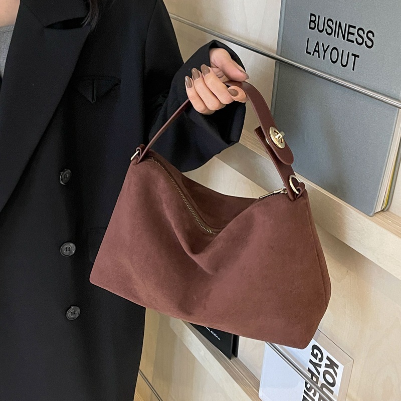 Retro Frosted Handbag Niche Underarm Women - Image 2