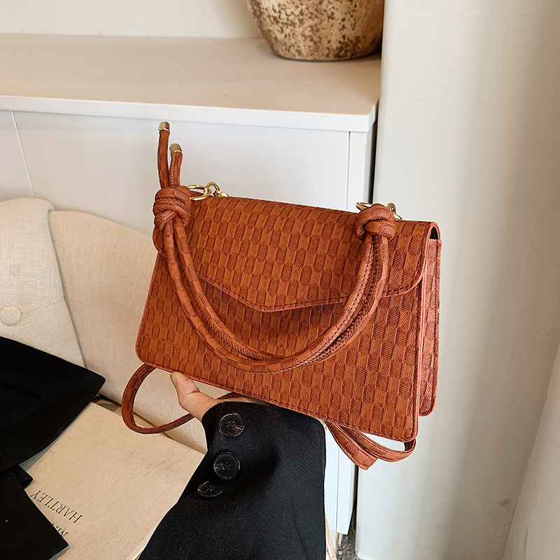 Solid Color Women's One Shoulder Fashion Handbag - Image 3