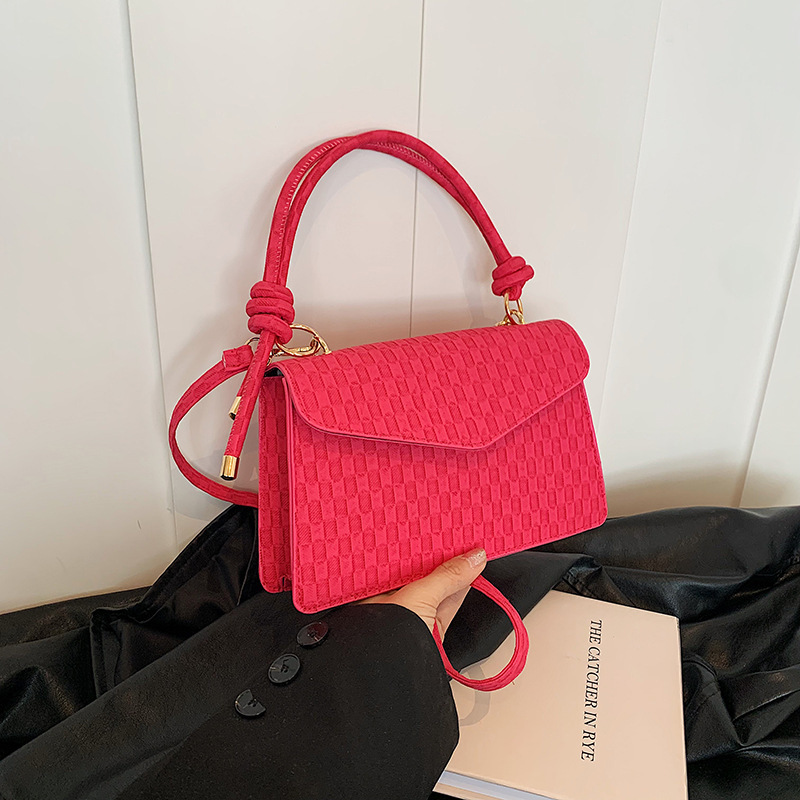 Solid Color Women's One Shoulder Fashion Handbag - Image 4