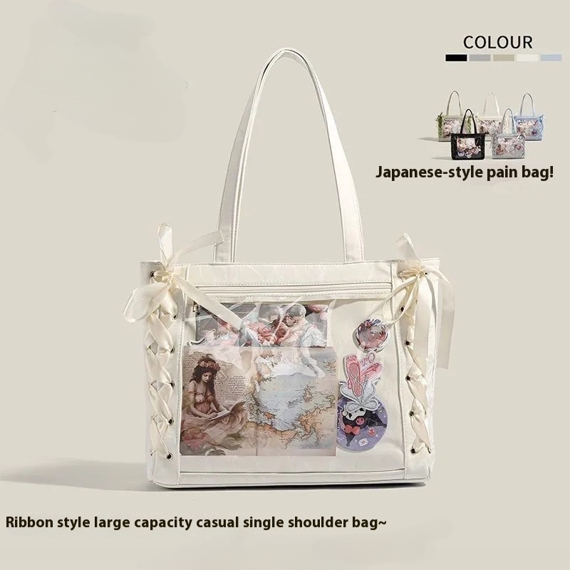 Secondary Transparent Large Capacity Tote Bag - Image 4