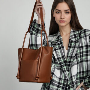 Premium Soft Cowhide Large Capacity Tote Bag Simple