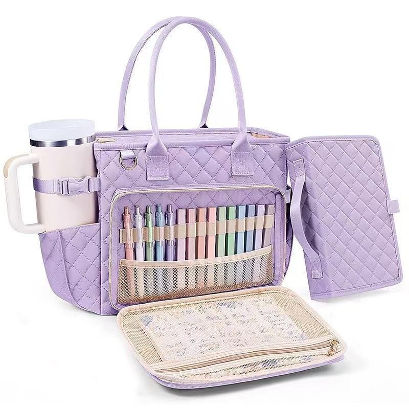 Large Capacity Book Storage Bag Portable Tote Bag For Travel - Image 3