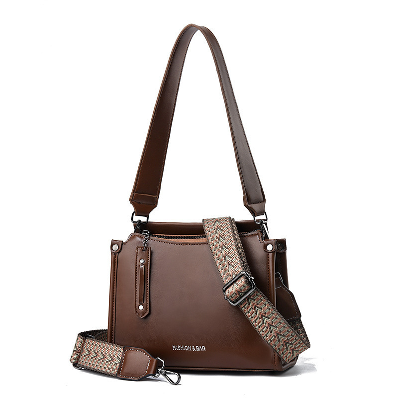 Women's Small Square Bag Bucket Bag Fashionable Western-style Crossbody Shoulder Bag - Image 6
