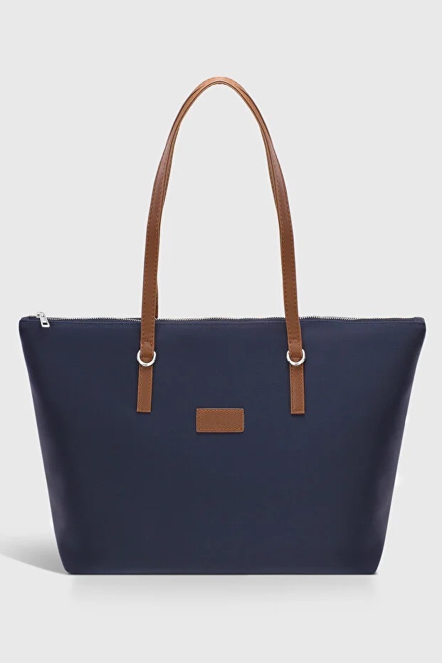 Navy Blue Shopper Bag For Women - Image 2