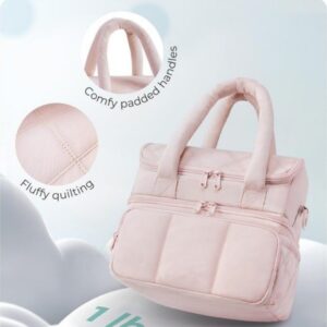 Double-layer Insulated Quilted Pufferfish Lunch Bag