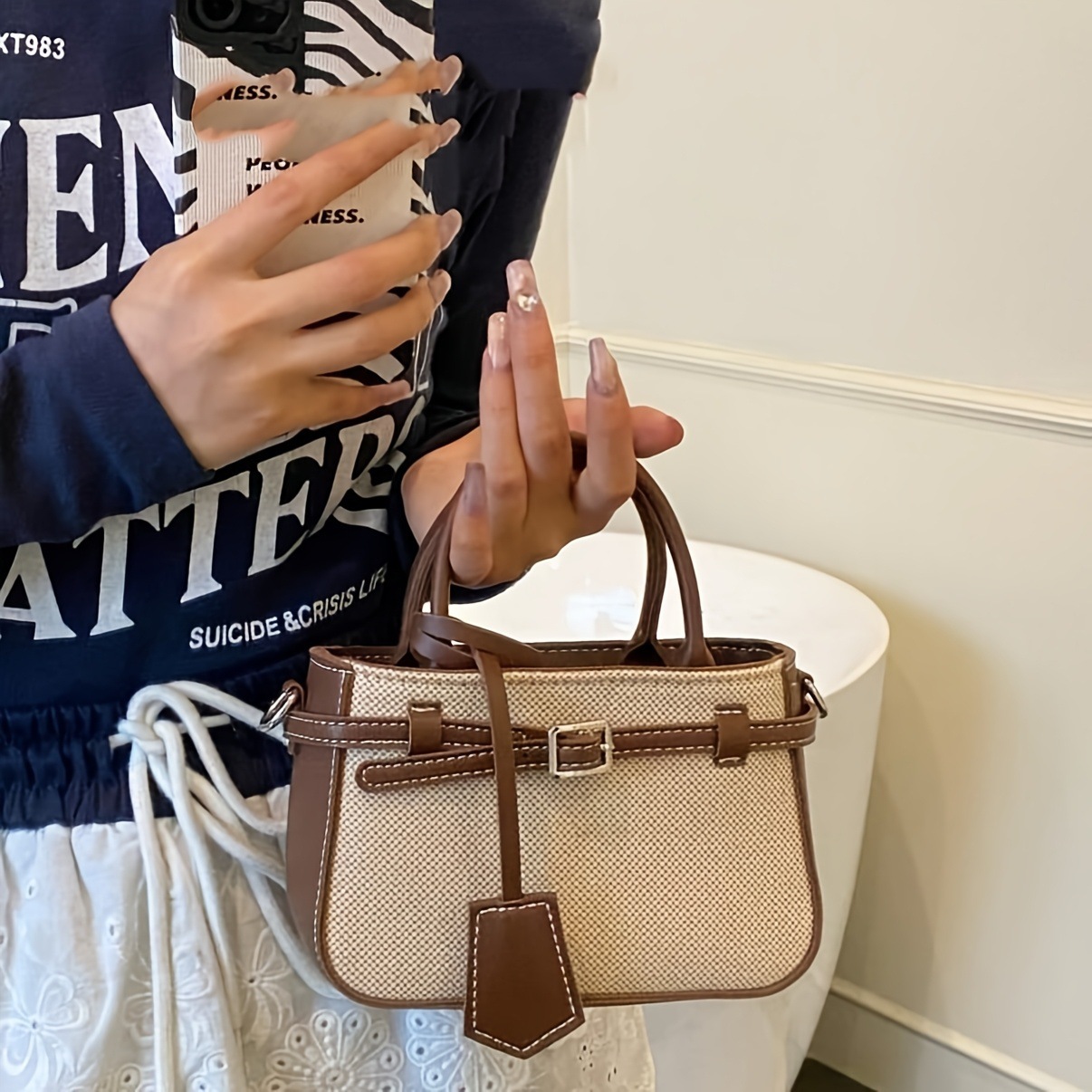 Commuter-friendly Tote New-style Single-shoulder Crossbody Bag With Stunning French Aesthetic - Image 4