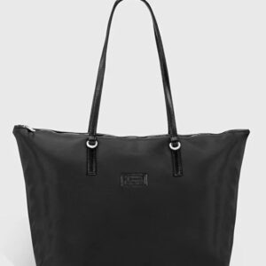 Black Shopper Tote Bag For Women