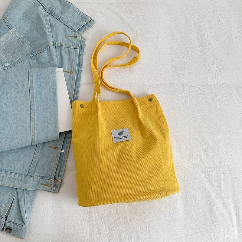 Artistic Corduroy Single-shoulder Bucket Bag - Image 2