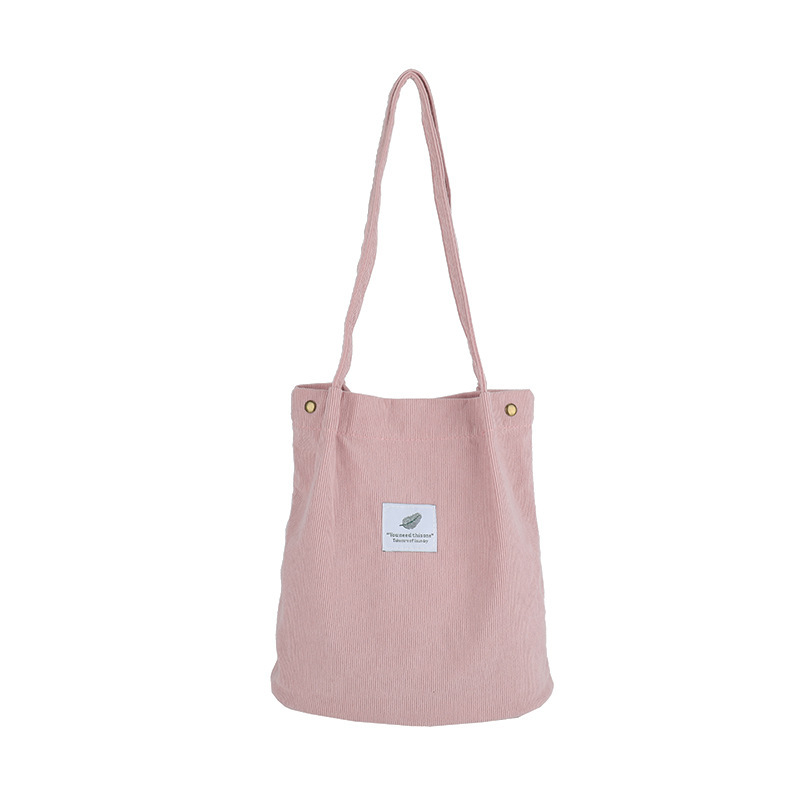 Artistic Corduroy Single-shoulder Bucket Bag - Image 6