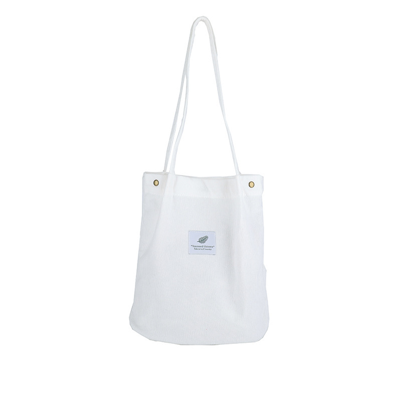 Artistic Corduroy Single-shoulder Bucket Bag - Image 7