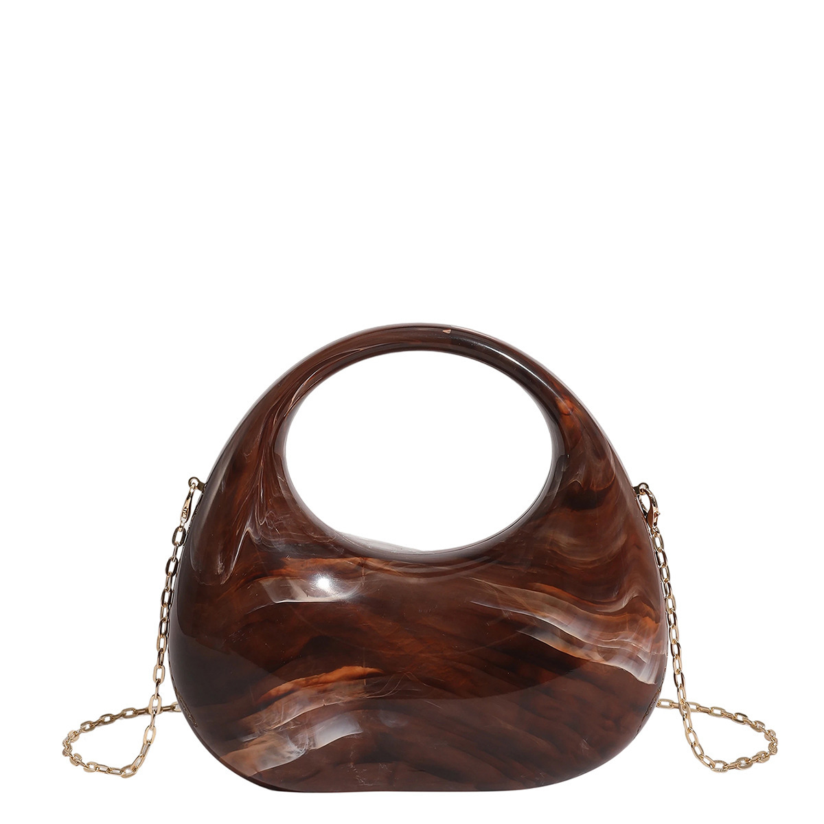 Acrylic Box Bag, Womens Evening Handbag With A Moon-shaped Underarm Design - Image 2