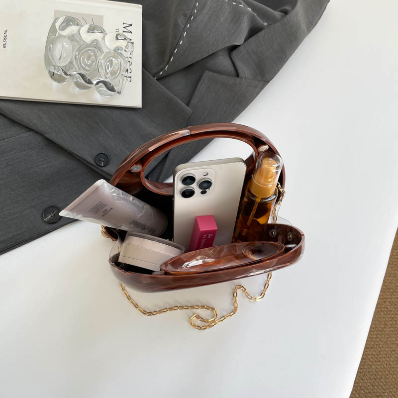 Acrylic Box Bag, Womens Evening Handbag With A Moon-shaped Underarm Design - Image 4