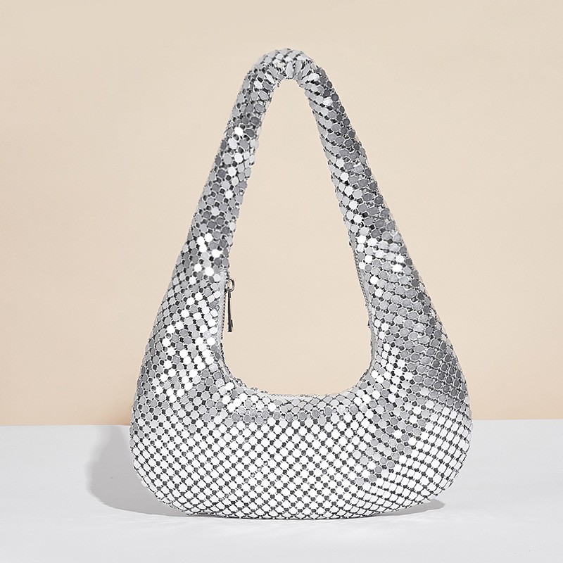 Fashion Metallic Gold Clutch Purse - Women's Elegant Underarm Evening Bag For Party, Prom And Special Occasions - Image 3