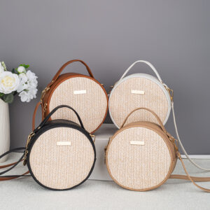 Cute And Minimalist Straw Bag Womens Woven Round Bag
