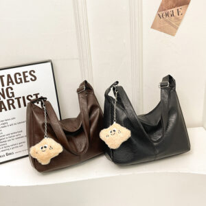 New Retro Solid-color Womens Bag Large-capacity