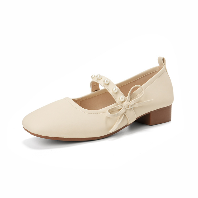 Multicolor Comfortable Low Heel Retro Easy Matching Soft Bottom Flats Autumn Chunky Heel - Image 6