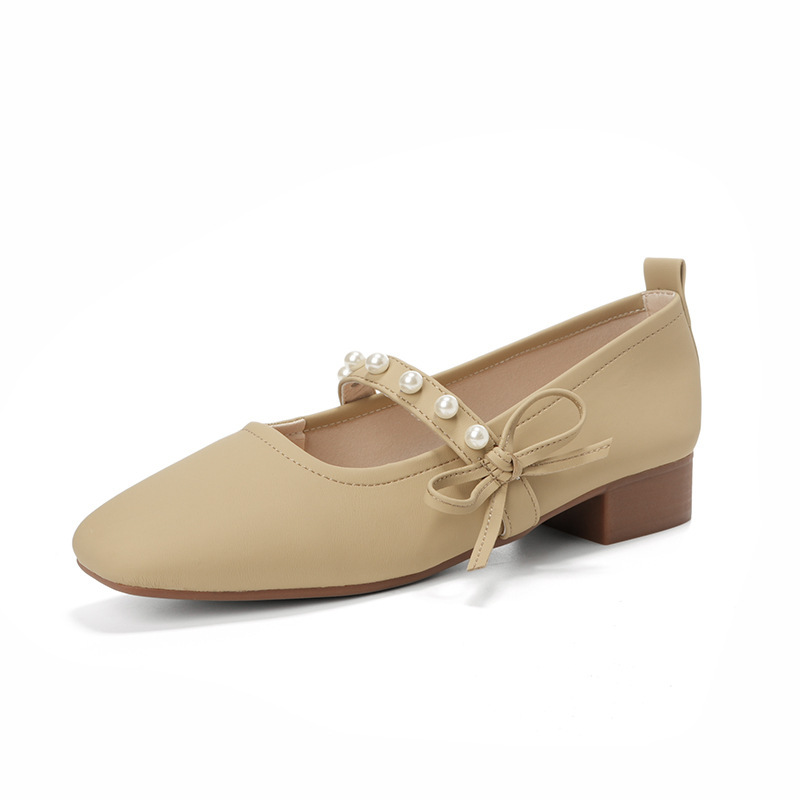 Multicolor Comfortable Low Heel Retro Easy Matching Soft Bottom Flats Autumn Chunky Heel - Image 7