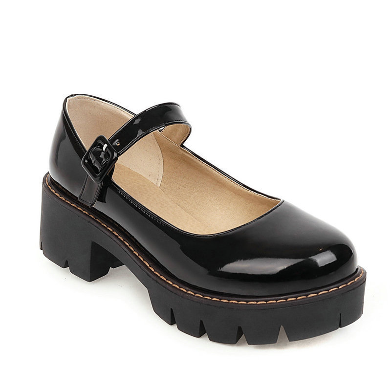 Thick Bottom Mary Jane Women's Strap Shoes - Image 6