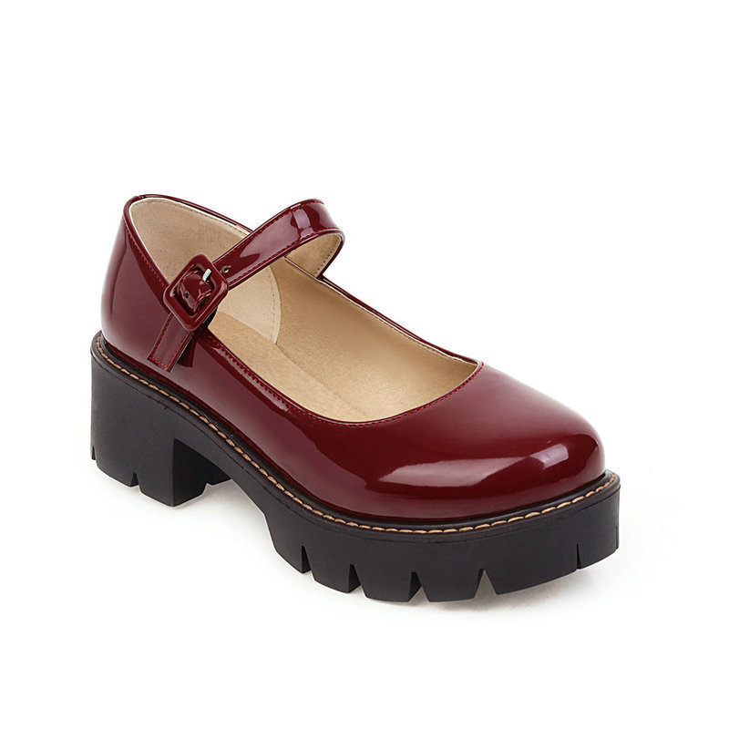 Thick Bottom Mary Jane Women's Strap Shoes - Image 7