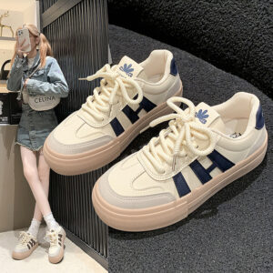 Thick-soled Student Versatile Casual Lace Up Sports Board Shoes