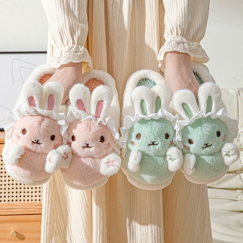 New Cute Hug Rabbit Girl Cartoon Cotton Slippers