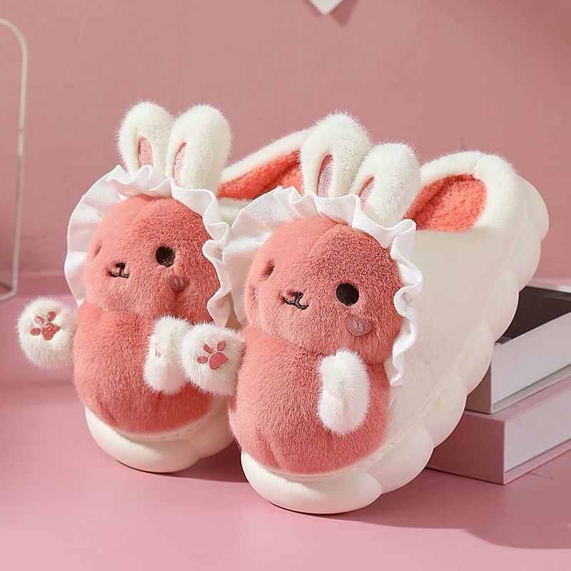 New Cute Hug Rabbit Girl Cartoon Cotton Slippers - Image 7
