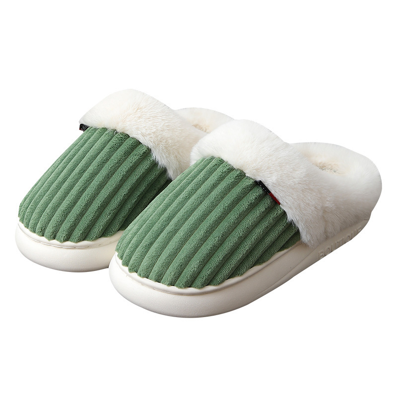 Plush Slippers Winter Thickened Coral Couple - Image 5