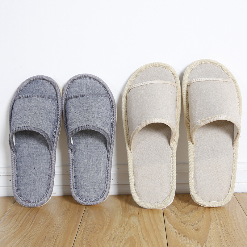 Couples Indoor Floor Slippers Solid Color - Image 2
