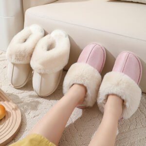 Large-sized Cotton Slippers For Women Autumn And Winter Couple's Style