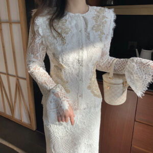 Minority Fashion Socialite White Lace Suit Female