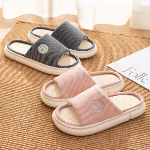 Household Spring And Autumn Indoor Home And Office Cotton And Linen Slippers