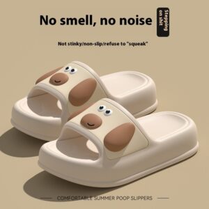 Cute Cartoon Dog Slippers Non-slip Floor Bathroom Slipper Summer Women's House Shoes