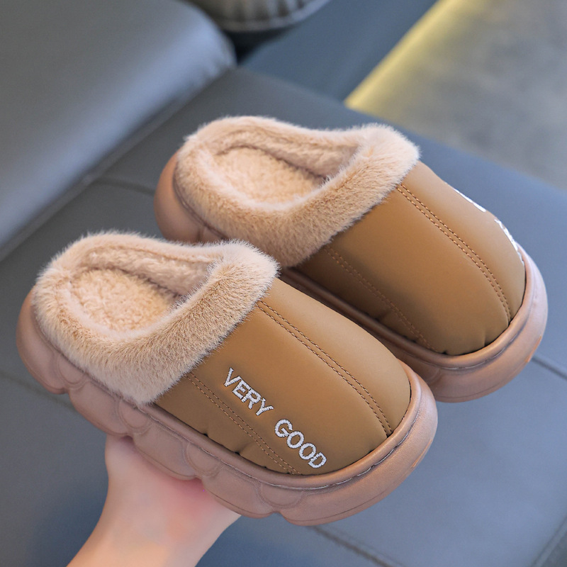 Winter Anti-slip Waterproof Cotton Slippers For Children - Image 3