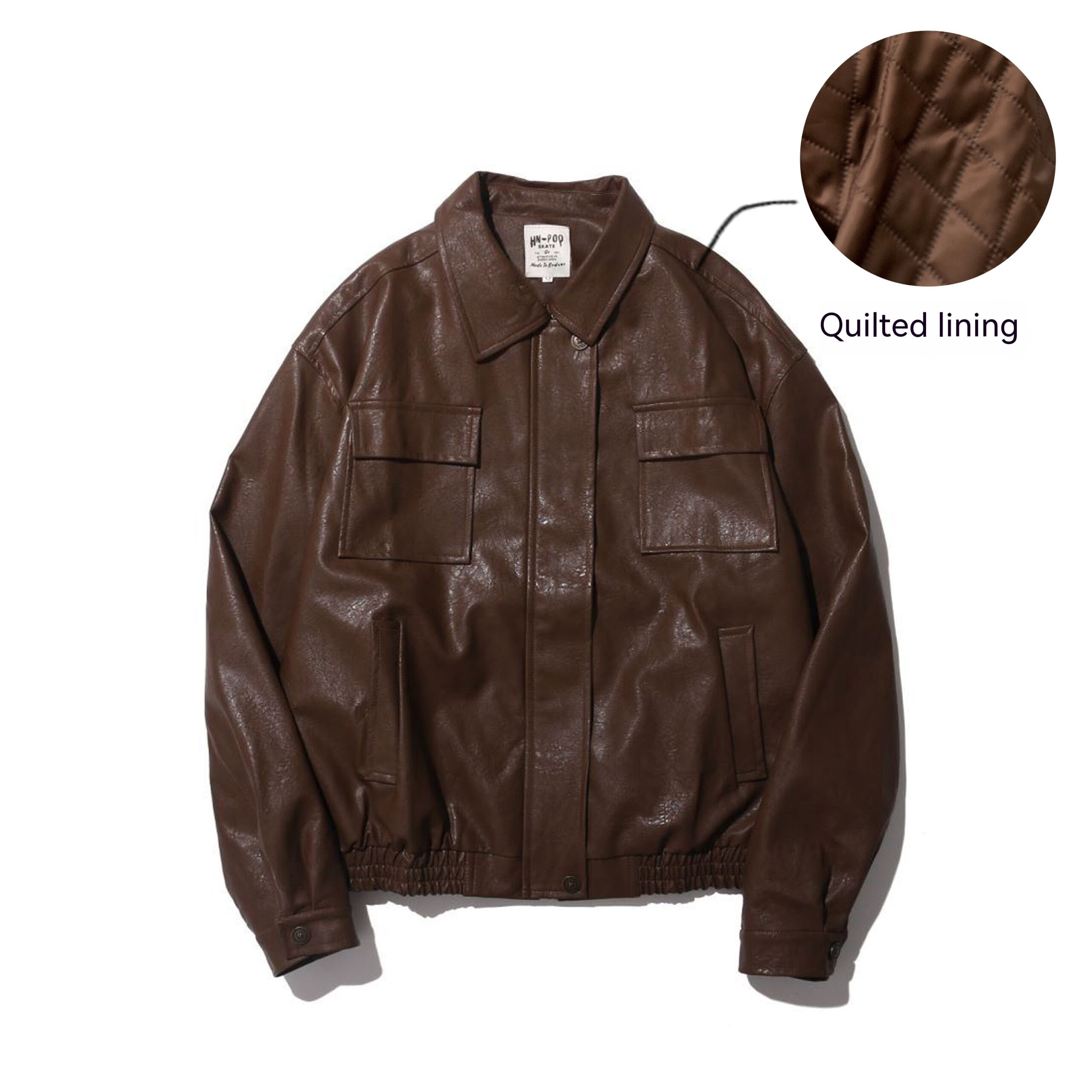 Japanese Vintage PU Motorcycle Leather Jacket - Image 4