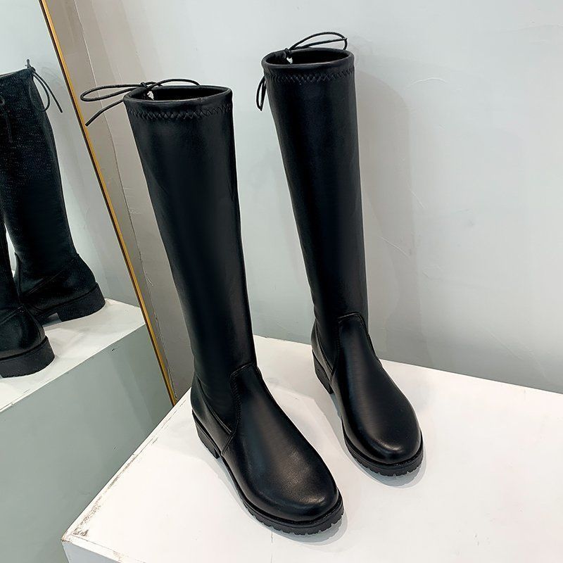 Women's Boots With Big Tube Circumference Fat Feet Thick Legs Below The Knee Plus Size Elastic - Image 6
