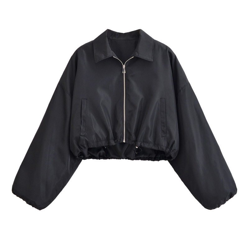 New Autumn Versatile Minimalist Short Jacket With A Turn-down Collar And Skirt