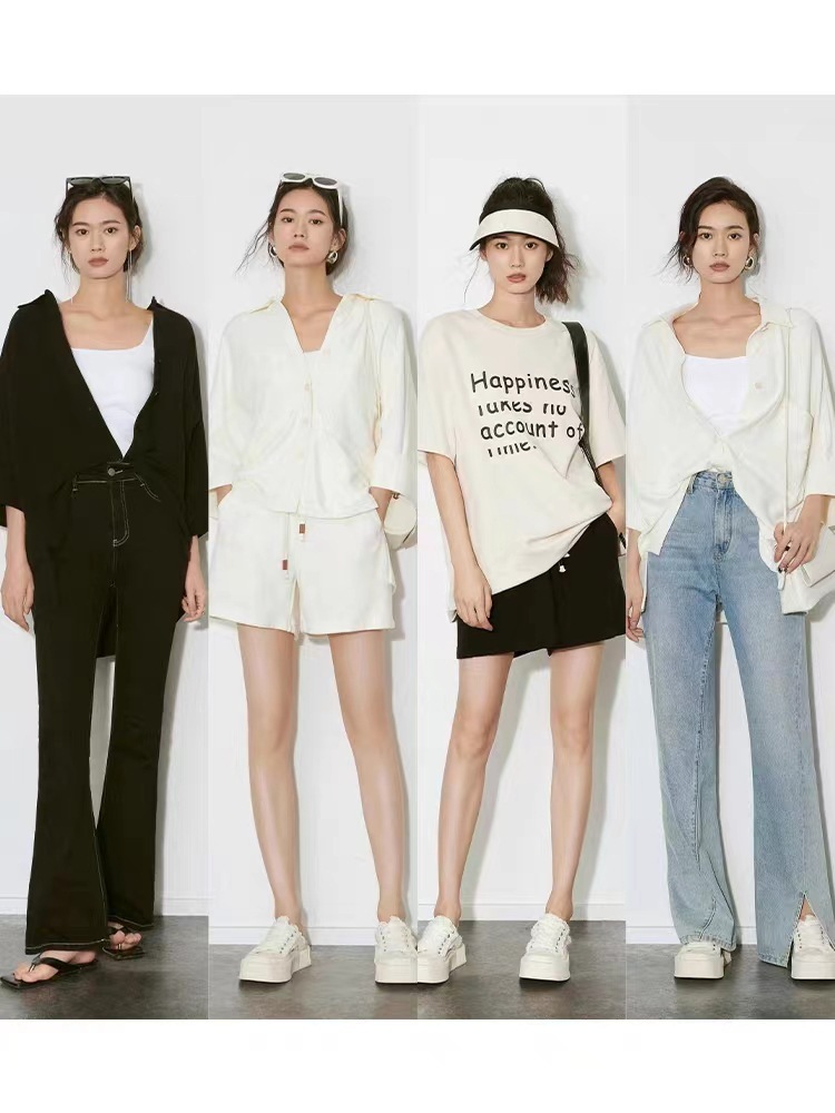 Cotton Large Pocket Shirt With Elastic Waist And Wide Leg Shorts - Image 8