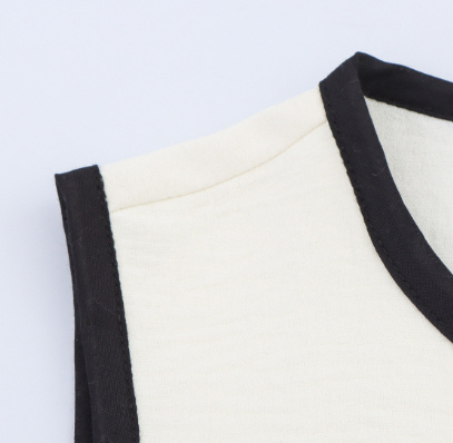 Summer Contrast Color Crepe Vest Top - Image 3