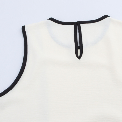 Summer Contrast Color Crepe Vest Top - Image 5