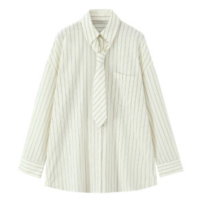 Women's Fashion Simple Tie Loose Shirt