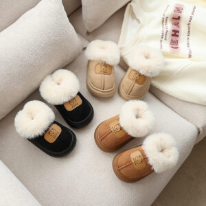 Bear Plush Cotton Shoes For Boys And Girls