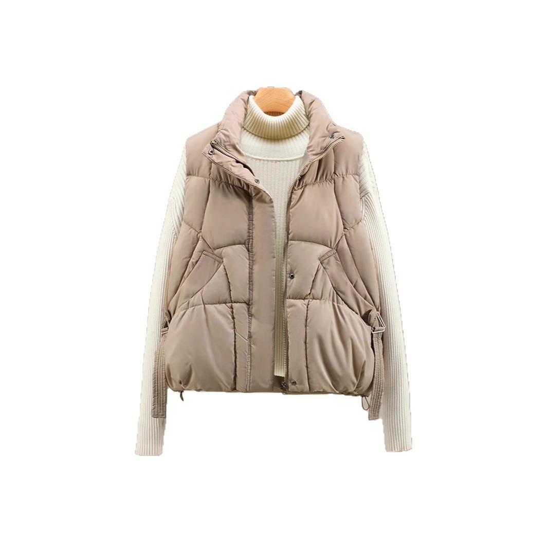 Women's Autumn Loose Outerwear Stand Collar Cotton Vest - Image 5