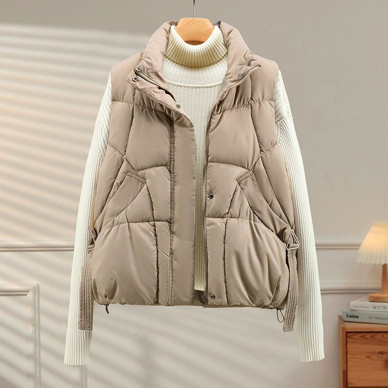Women's Autumn Loose Outerwear Stand Collar Cotton Vest - Image 8