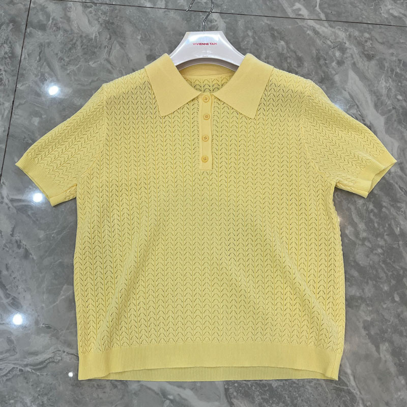 Versatile Short-sleeve Hollow-out Knit Women's Summer Casual - Image 4