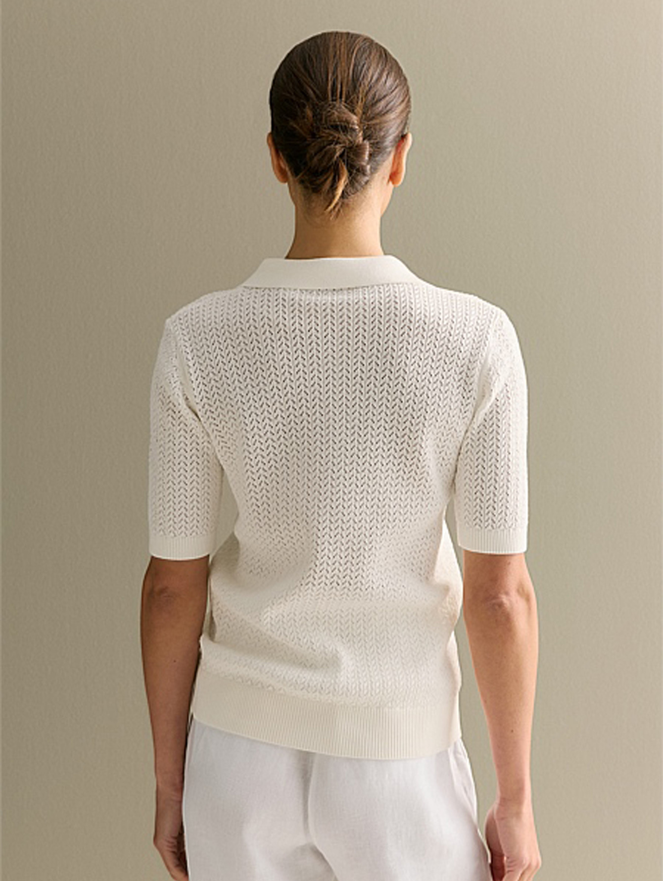 Versatile Short-sleeve Hollow-out Knit Women's Summer Casual - Image 5