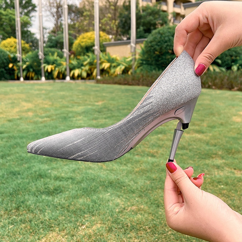 SpringSummer New Shallow Pointed Toe Stiletto Heels With Adjustable Heel - Image 5