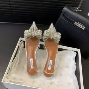 Thick Heel Pointed Sexy Rhinestone High Heels Single Shoes