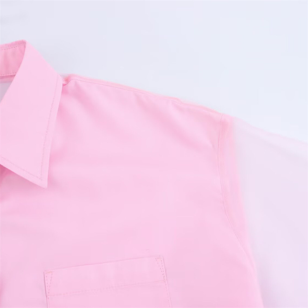 Spring Women's Long-sleeved Sheer Tulle Patchwork Loose-fit Blouse - Image 3